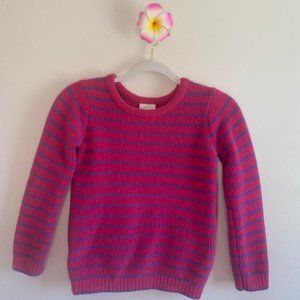 Hanna Andersson Stripe sweater Pullover Pink SZ 8